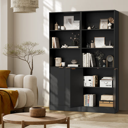 Tall Bookcase Display Shelf Black 60x23.7x172cm