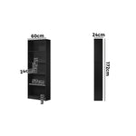 Bookshelf Display Shelf 5-Tier Black
