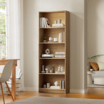 Bookshelf Display Shelf 5-Tier Natural