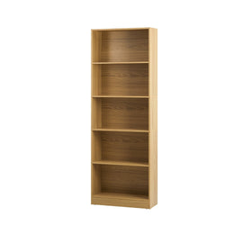 Bookshelf Display Shelf 5-Tier Natural