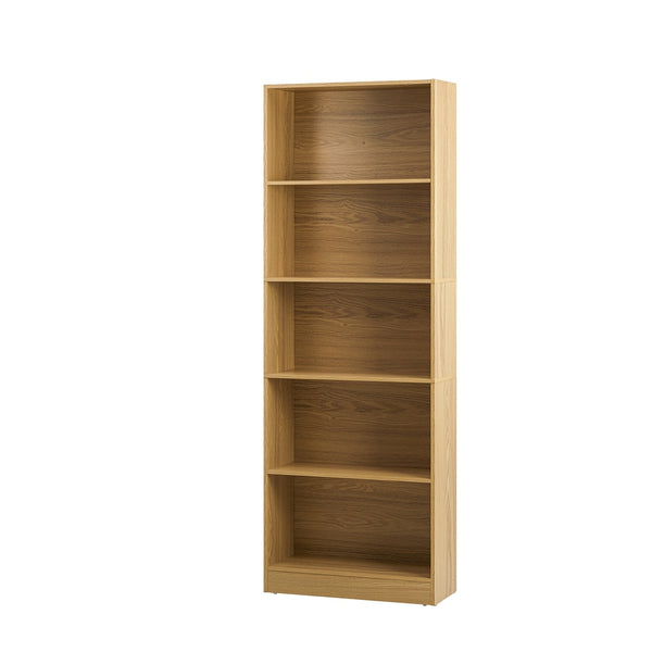  Bookshelf Display Shelf 5-Tier Natural