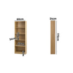 Bookshelf Display Shelf 5-Tier Natural