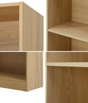 Bookshelf Display Shelf 5-Tier Natural
