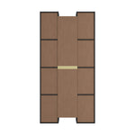 Bookshelf Display Storage Rack for CD DVD Media Organizer Black Natural & White