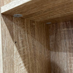 Bookshelf Display Storage Rack for CD DVD Media Organizer Black Natural & White