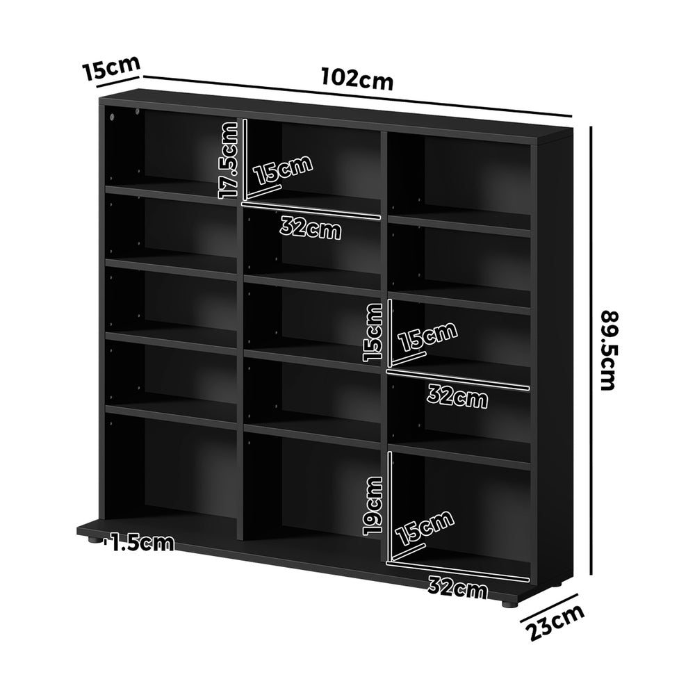 Bookshelf Display Shelf Bookcase CD Media Storage Rack