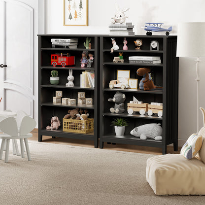 Bookshelf Bookcase Display Shelf 5-Tier Storage Cabinet Black