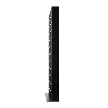 Wooden Display Shelf for CDs and DVDs - Black Bookcase Bookshelf