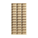 Media Storage Bookshelf Wooden Bookcase 36-Shelf Natural 95x24x194.5cm