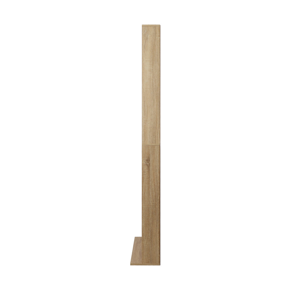 Media Storage Bookshelf Wooden Bookcase 36-Shelf Natural 95x24x194.5cm