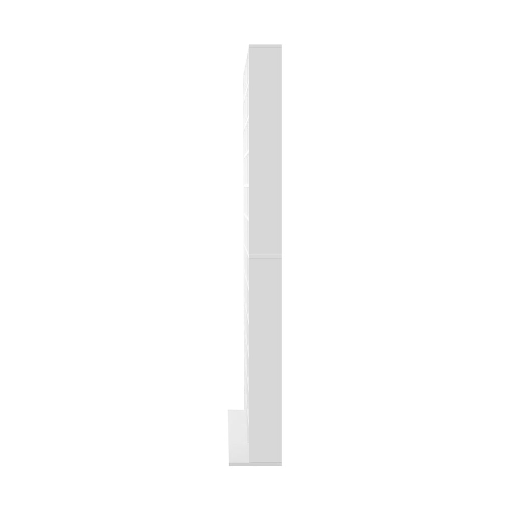 Bookshelf Display Shelf Bookcase CD DVD Media Storage Stand White