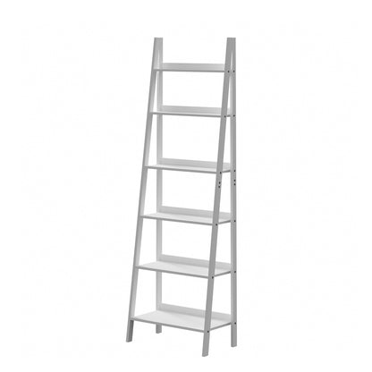 Corner Ladder Shelf 6-Tier Display Rack Black