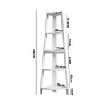 Corner Ladder Shelf 5-Tier Display Shelf Black