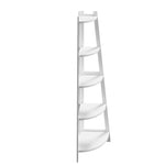 Corner Ladder Shelf 5-Tier Display Shelf Black