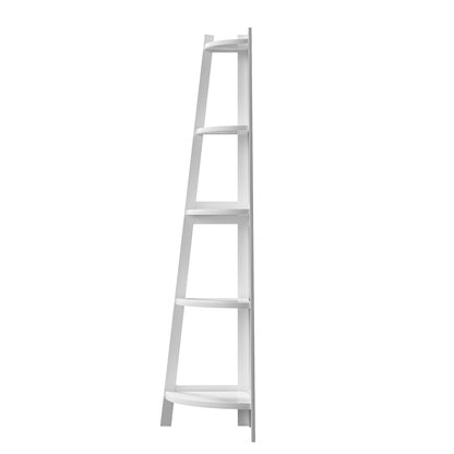 Corner Ladder Shelf 5-Tier Display Shelf Black