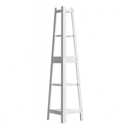 Corner Ladder Shelf 5-Tier Display Shelf Black