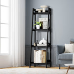 Display Shelf 4 Tier Corner Ladder Shelves Black