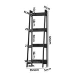 Display Shelf 4 Tier Corner Ladder Shelves Black