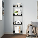 Display Shelf 4 Tier Corner Ladder Shelves Black