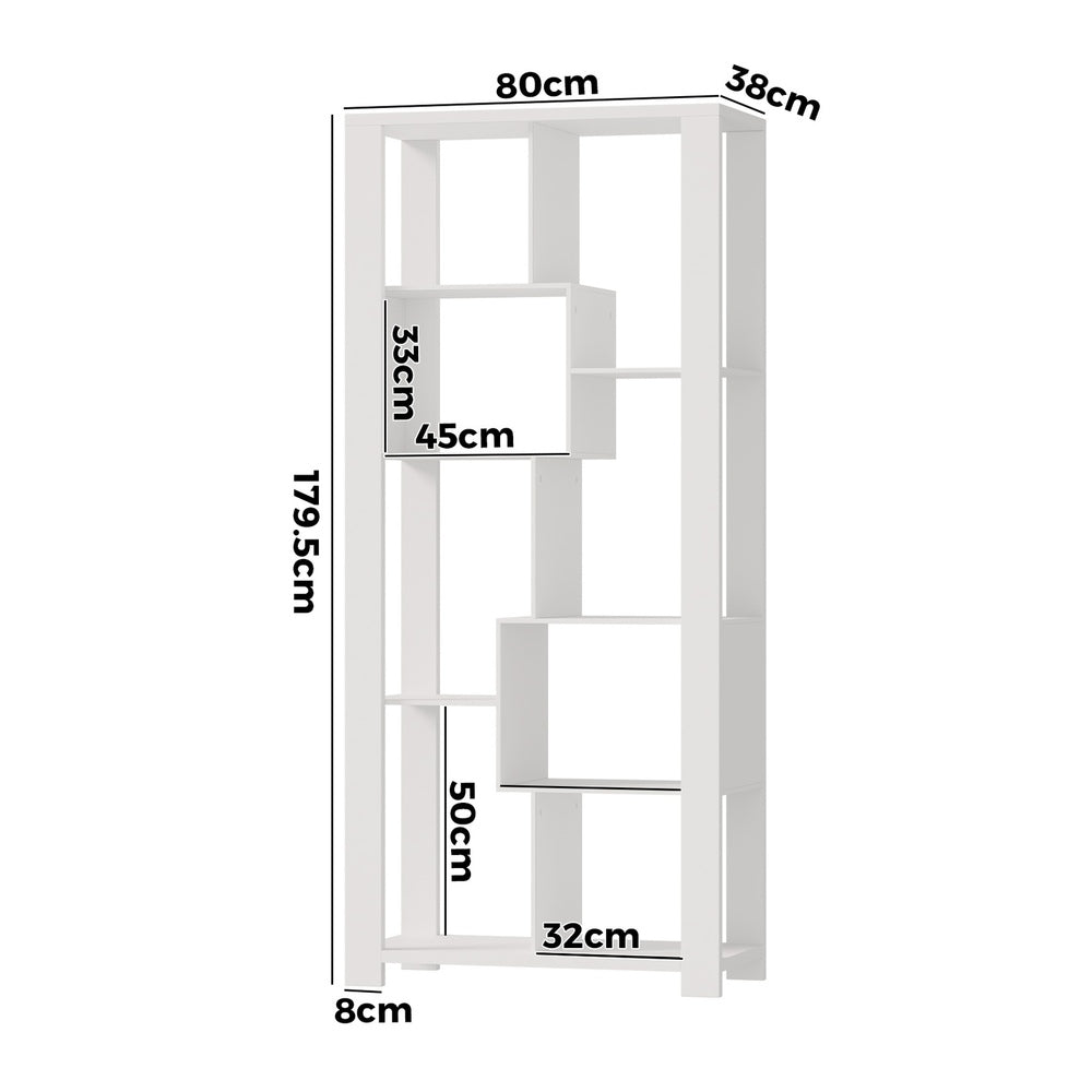 Display Shelf Open Multi-tier Shelves White