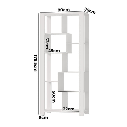Display Shelf Open Multi-tier Shelves White