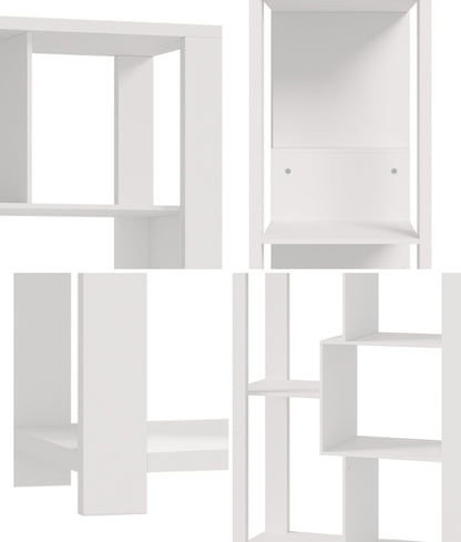 Display Shelf Open Multi-tier Shelves White