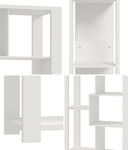 Display Shelf Open Multi-tier Shelves White