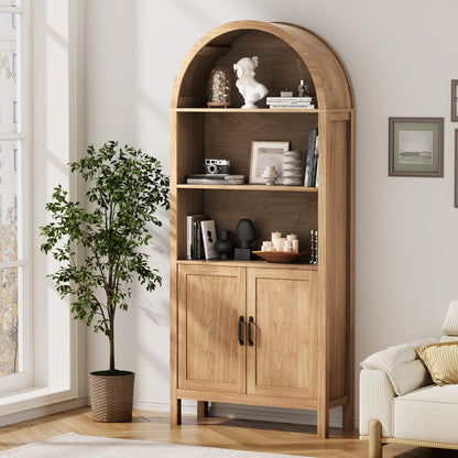 Arched Bookshelf Display Case Bookshelves Storage Cabinet