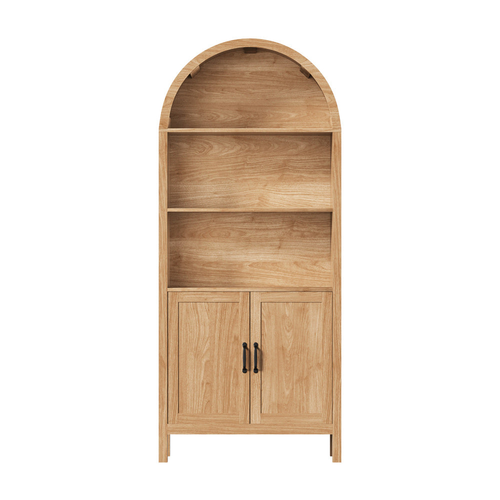 Arched Bookshelf Display Case Bookshelves Storage Cabinet