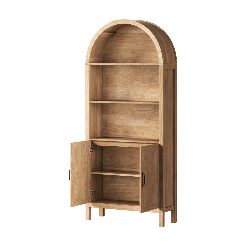Arched Bookshelf Display Case Bookshelves Storage Cabinet