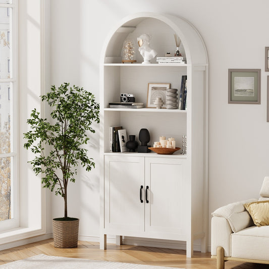 Arched Bookshelf Display Storage White | HomeAndLiving