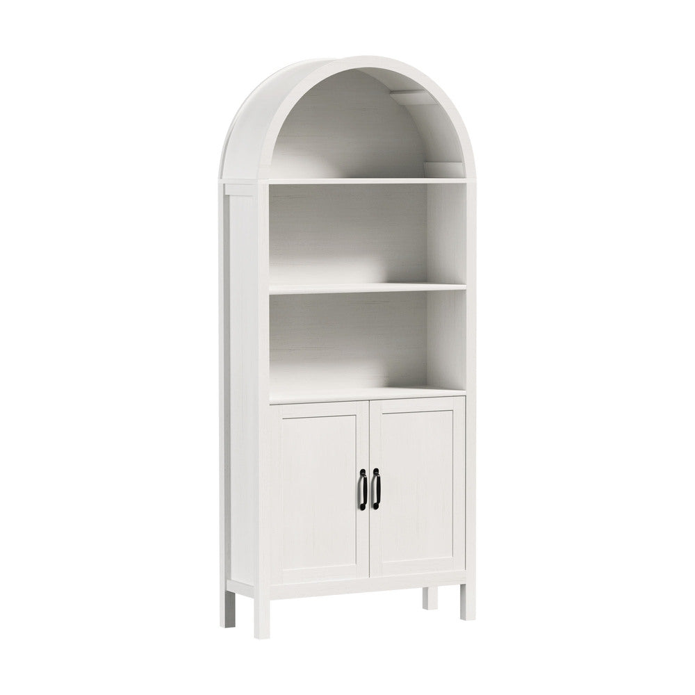 Arched Bookshelf Display Storage White | HomeAndLiving - 3