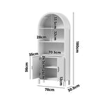 Arched Bookshelf Display Storage White | HomeAndLiving
