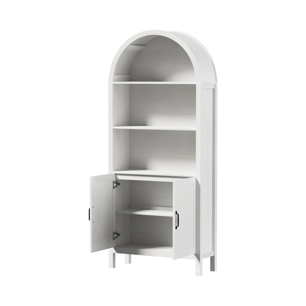 Arched Bookshelf Display Storage White | HomeAndLiving - 2