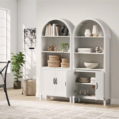 Arched Bookshelf Display Storage White | HomeAndLiving - 7
