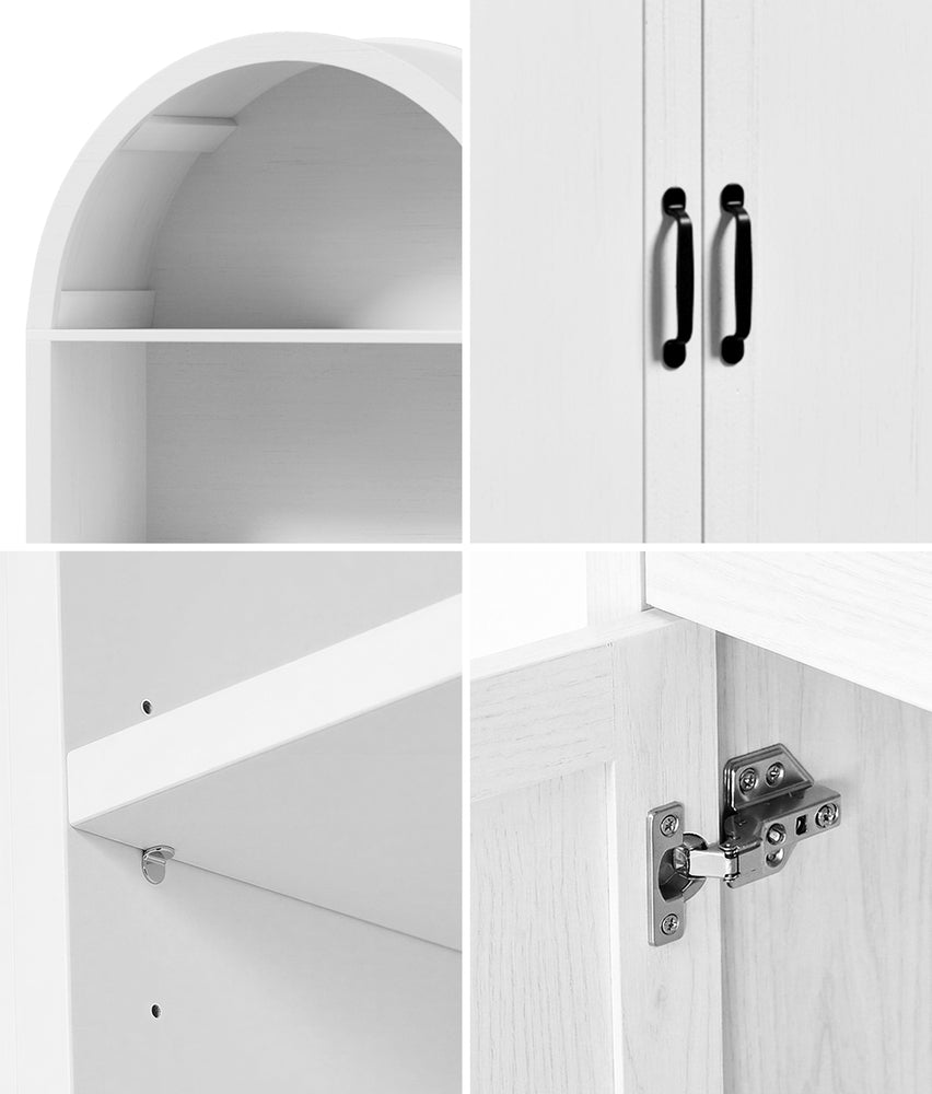 Arched Bookshelf Display Storage White | HomeAndLiving - 9