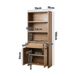 5-Tier Adjustable Display Shelf Bookcase Storage Cabinet Home Organizer