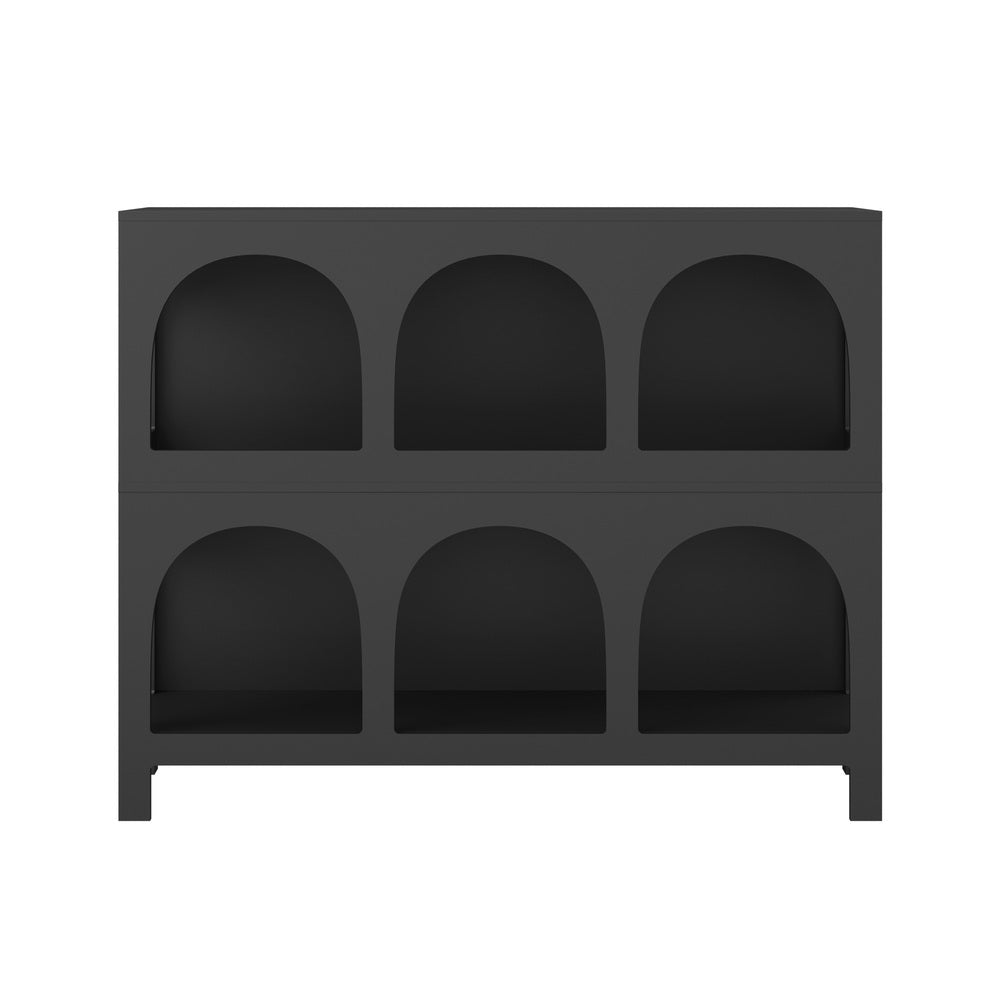 Display Shelf Storage Stand Bookshelf Black