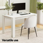 1 Dining Table and 4 Chairs Set White Sherpa