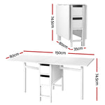 Foldable Dining Table Chair Set 5 Piece | HomeAndLiving