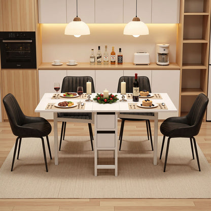 Foldable Dining Table Chair Set 5 Piece | HomeAndLiving - 10