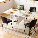 Foldable Dining Table Chair Set 5 Piece | HomeAndLiving