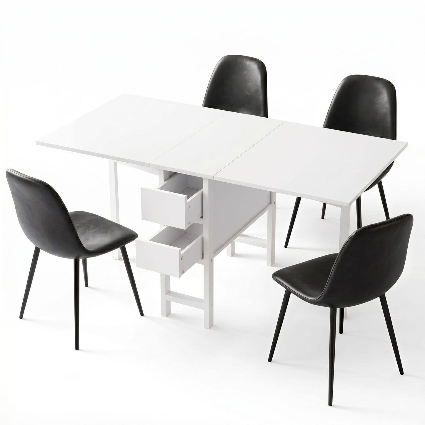 Dining Table Set Foldable 150x80x74.5cm