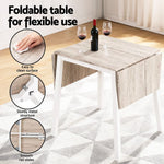 Dining Table And Chairs Set 5Pcs Foldable Kitchen Furniture Natural