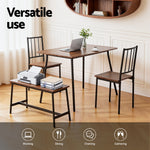 Dining Table And Chairs Set Of 4 Bench Kitchen Furniture Rustic