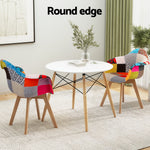 1 Dining Table and 2 Chairs Set DSW 90cm