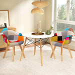 1 Dining Table and 2 Chairs Set DSW 90cm