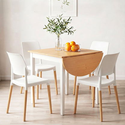 Drop-Leaf Dining Table 4 Chairs Set 5pc | HomeAndLiving