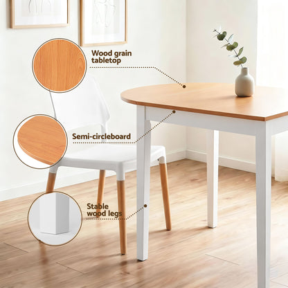 Drop-Leaf Dining Table 4 Chairs Set 5pc | HomeAndLiving