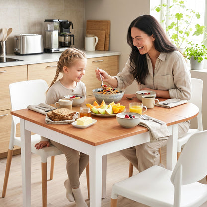 Drop-Leaf Dining Table 4 Chairs Set 5pc | HomeAndLiving